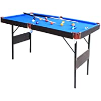 Los mejores  - Mesa de billar plegable IFOYO- 140 cm- plegable- estable- moderna- ahorra espacio- mesa de billar- azul